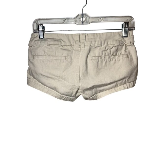 American Eagle Womens Khaki Shortie Stretch Shorts Size 00 - Picture 3 of 6